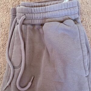 Hollister Mens Taupe Joggers with dice logo on back pocket